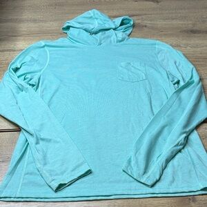 Men’s Poncho Performance Hoodie Size Medium- Salty Teal